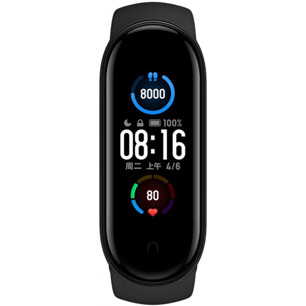 Xiaomi Mi Band 5 Fitness Tracker, Newest 1.1вЂќ Color AMOLED Display Black Sport Band