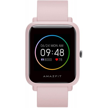 Amazfit Bip S Lite Smart Watch Fitness Tracker for Android iPhones, 30 Days Battery Life,14 Sports Modes, Heart Rate &amp; Sleep Monitor, 5 ATM Waterproof, 1.28вЂќ Always-on Display, for Men Women(Pink)