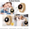 GOKOO Smart Watch for Women Fitness Tracker with Heart Rate Blood Oxygen Monitor Pedometer Calories Sport SmartWatch Bluetooth Compatible with Android iOS (Gold)