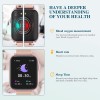 Smart Watches for Men Women,Fitness Tracker with Heart Rate Monitor Sport AMOLED Display Swimming Waterproof Watch for Android/ iOS/Phones, Black