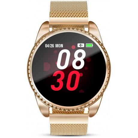 GOKOO Smart Watch for Women Fitness Tracker with Heart Rate Blood Oxygen Monitor Pedometer Calories Sport SmartWatch Bluetooth Compatible with Android iOS (Gold)